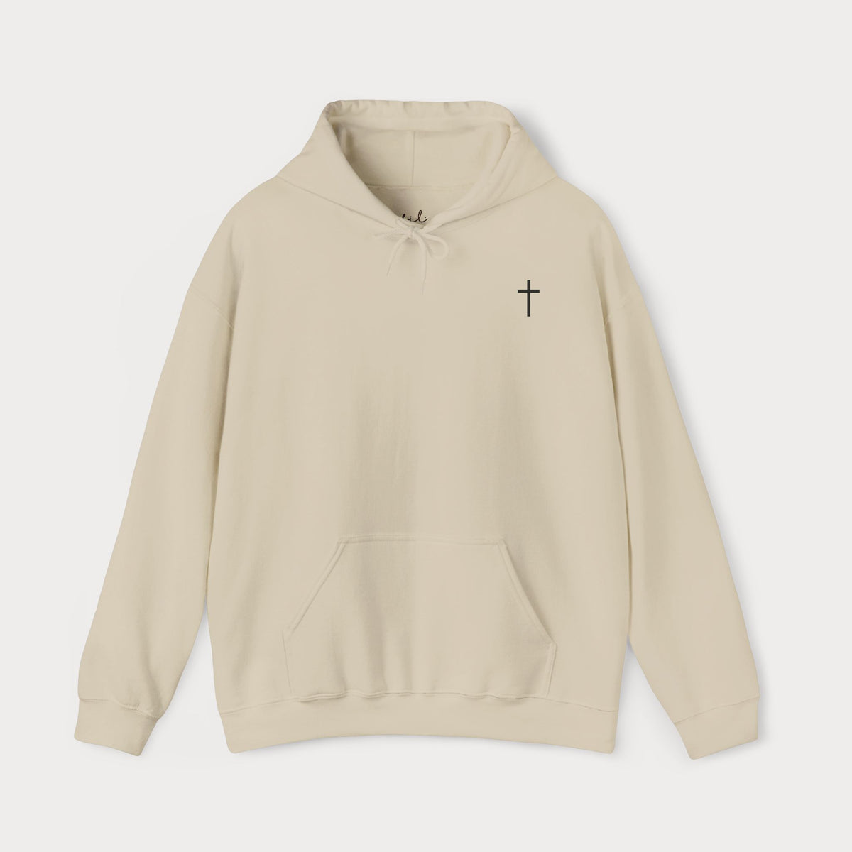 Christian Hoodie — “Need Prayer? Tap My Shoulder” Pullover with Small Cross