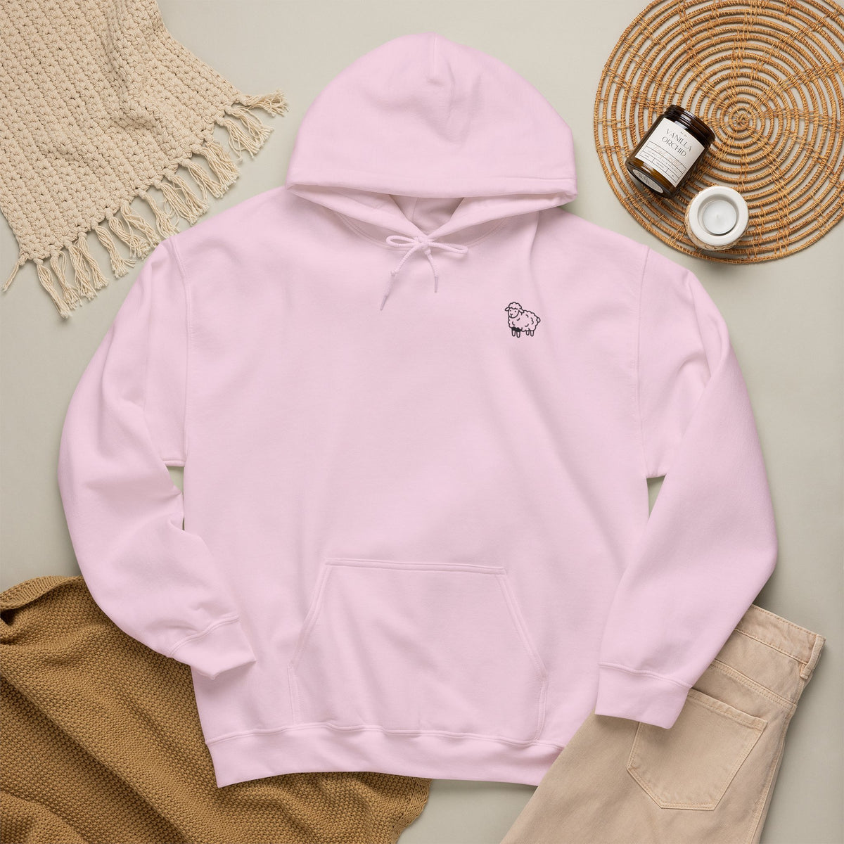 Psalm 23 Christian Hoodie – Minimalist Sheep DTG Faith Hoodie | Faith In Love