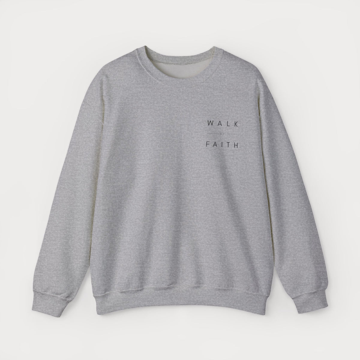 Embroidered "Walk By Faith" Crewneck Sweatshirt