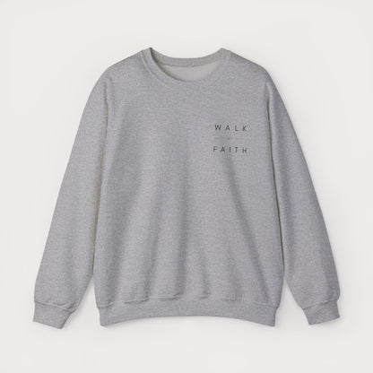 Embroidered "Walk By Faith" Crewneck Sweatshirt