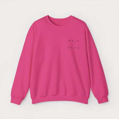 Embroidered "Walk By Faith" Crewneck Sweatshirt