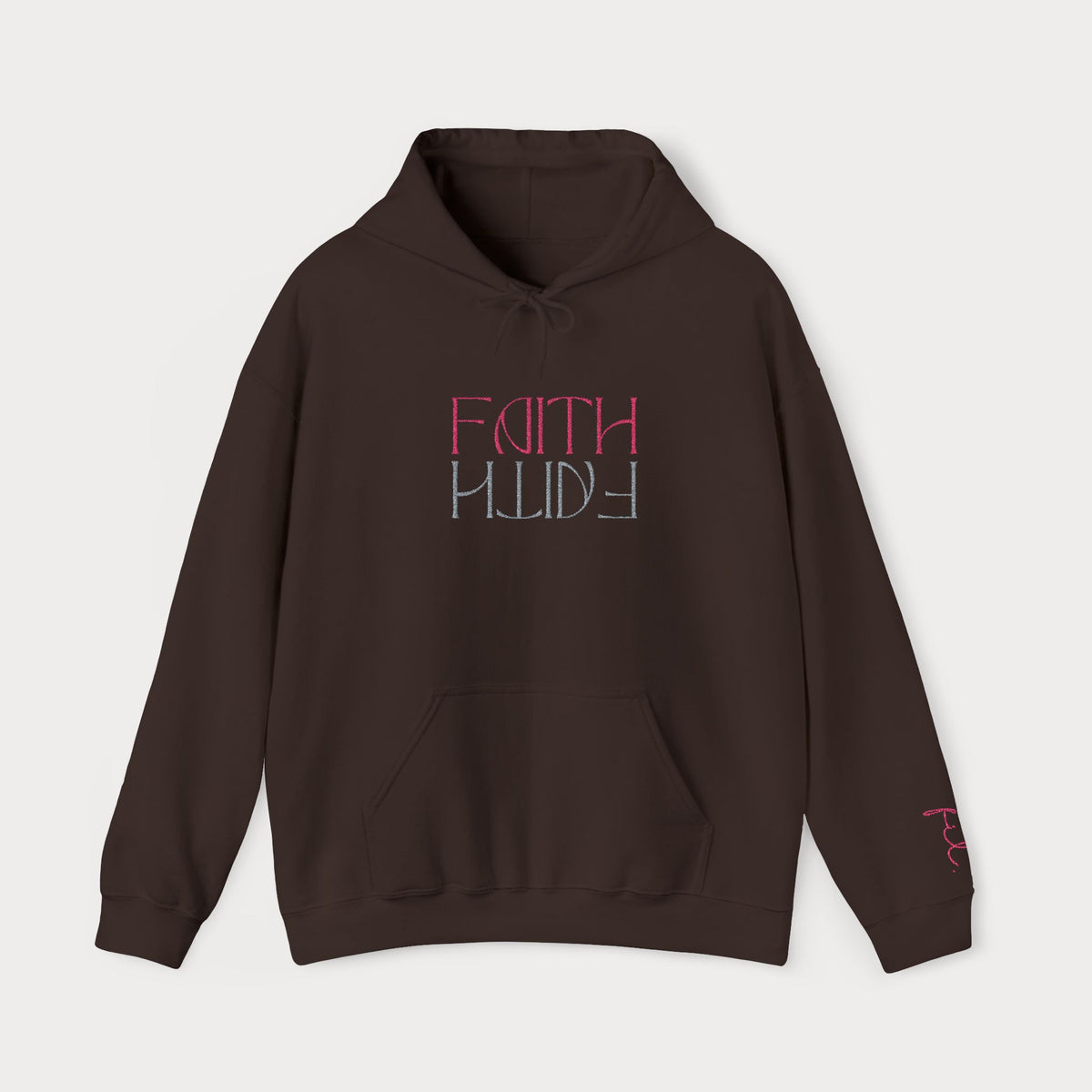 Faith Embroidered Christian Hoodie | Premium Sparkle Script Unisex Pullover