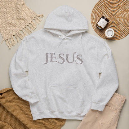Jesus Hoodie — "What a Beautiful Name" Lyrics Typography