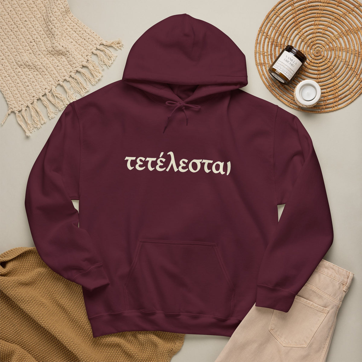 Tetelestai Christian Hoodie – "It Is Finished" Greek Faith Pullover