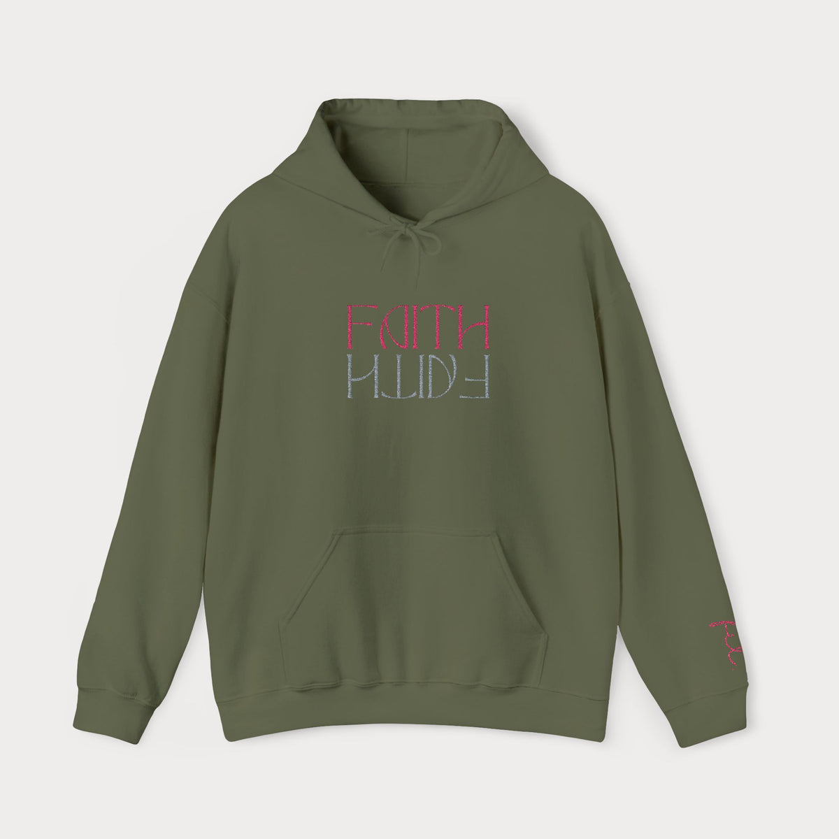 Faith Embroidered Christian Hoodie | Premium Sparkle Script Unisex Pullover