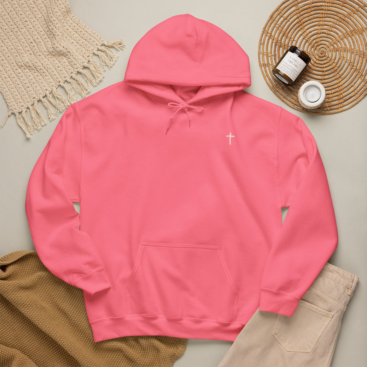 Believe Cross Hoodie — Minimal Christian Faith Sweatshirt
