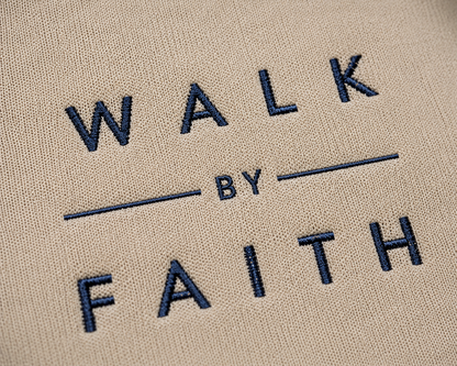 Embroidered "Walk By Faith" Crewneck Sweatshirt