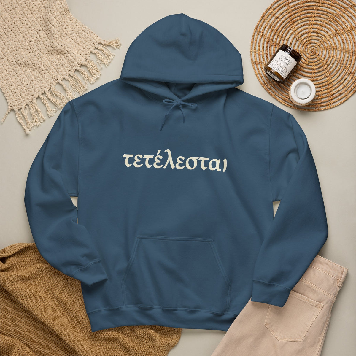 Tetelestai Christian Hoodie – "It Is Finished" Greek Faith Pullover