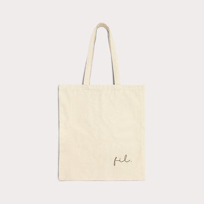 Walk By Faith Cotton Canvas Tote — Minimal Inspirational Scripture Tote