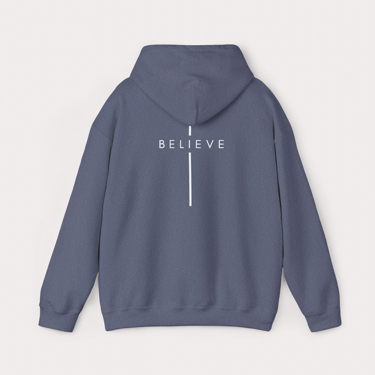 Believe Cross Hoodie — Minimal Christian Faith Sweatshirt