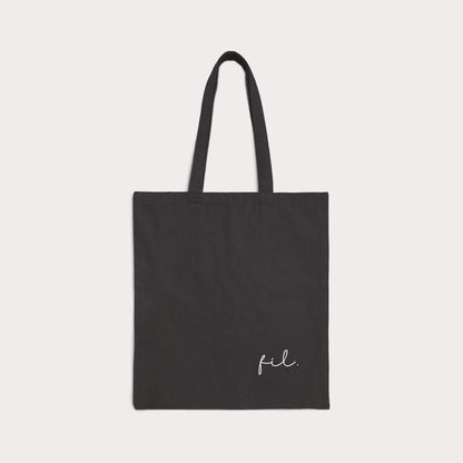 Walk By Faith Cotton Canvas Tote — Minimal Inspirational Scripture Tote