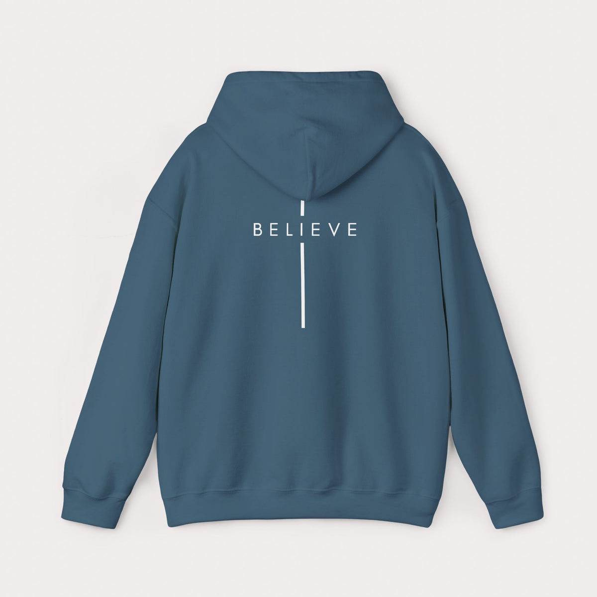 Believe Cross Hoodie — Minimal Christian Faith Sweatshirt