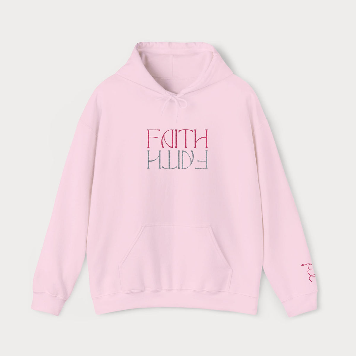 Faith Embroidered Christian Hoodie | Premium Sparkle Script Unisex Pullover