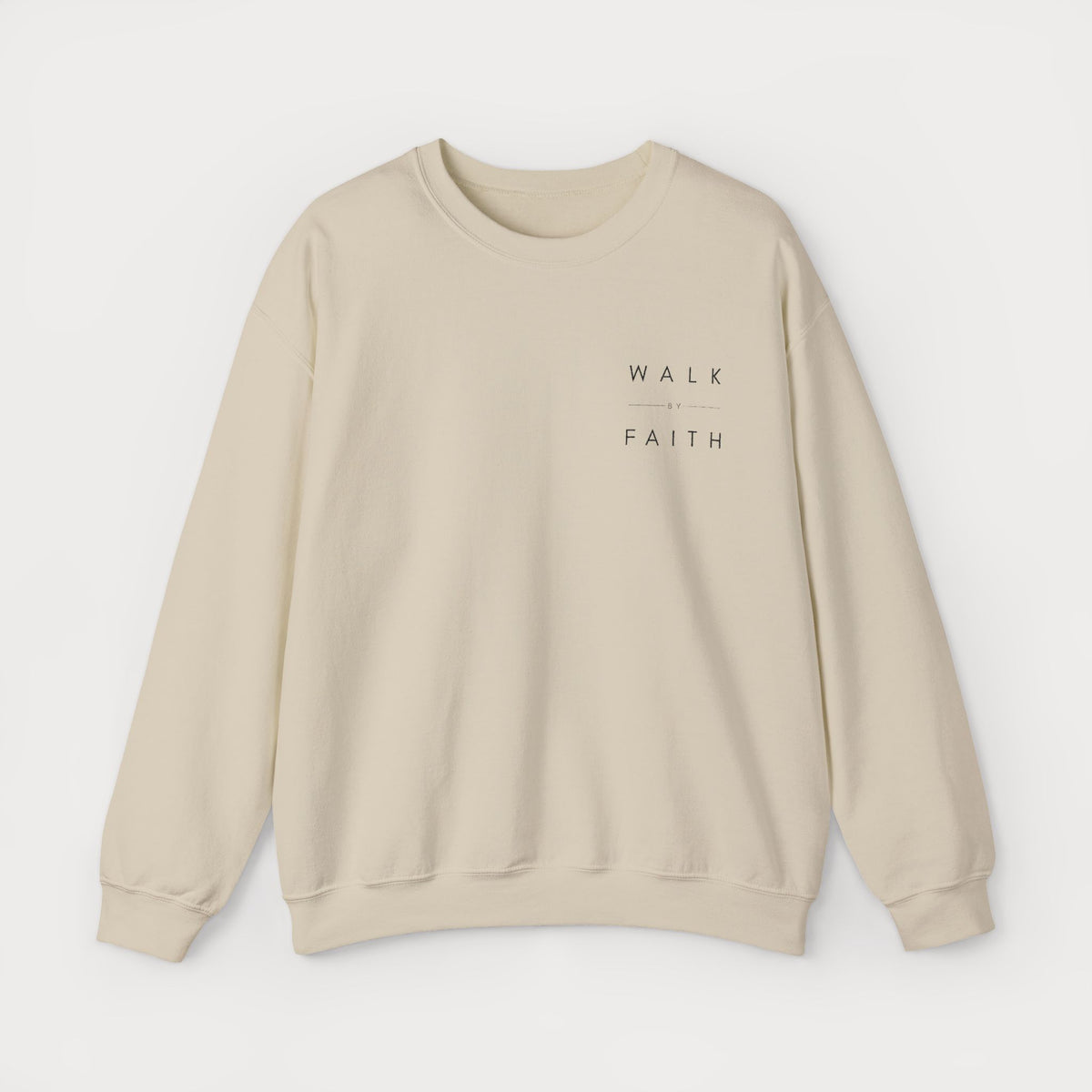 Embroidered "Walk By Faith" Crewneck Sweatshirt