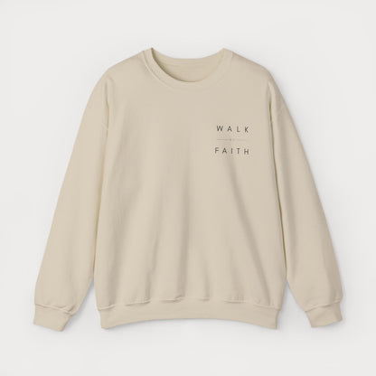 Embroidered "Walk By Faith" Crewneck Sweatshirt