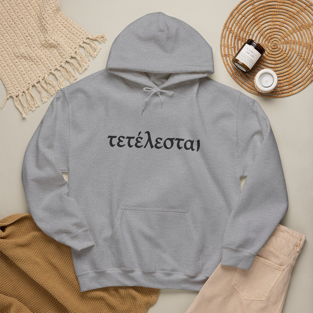 Tetelestai Christian Hoodie – "It Is Finished" Greek Faith Pullover