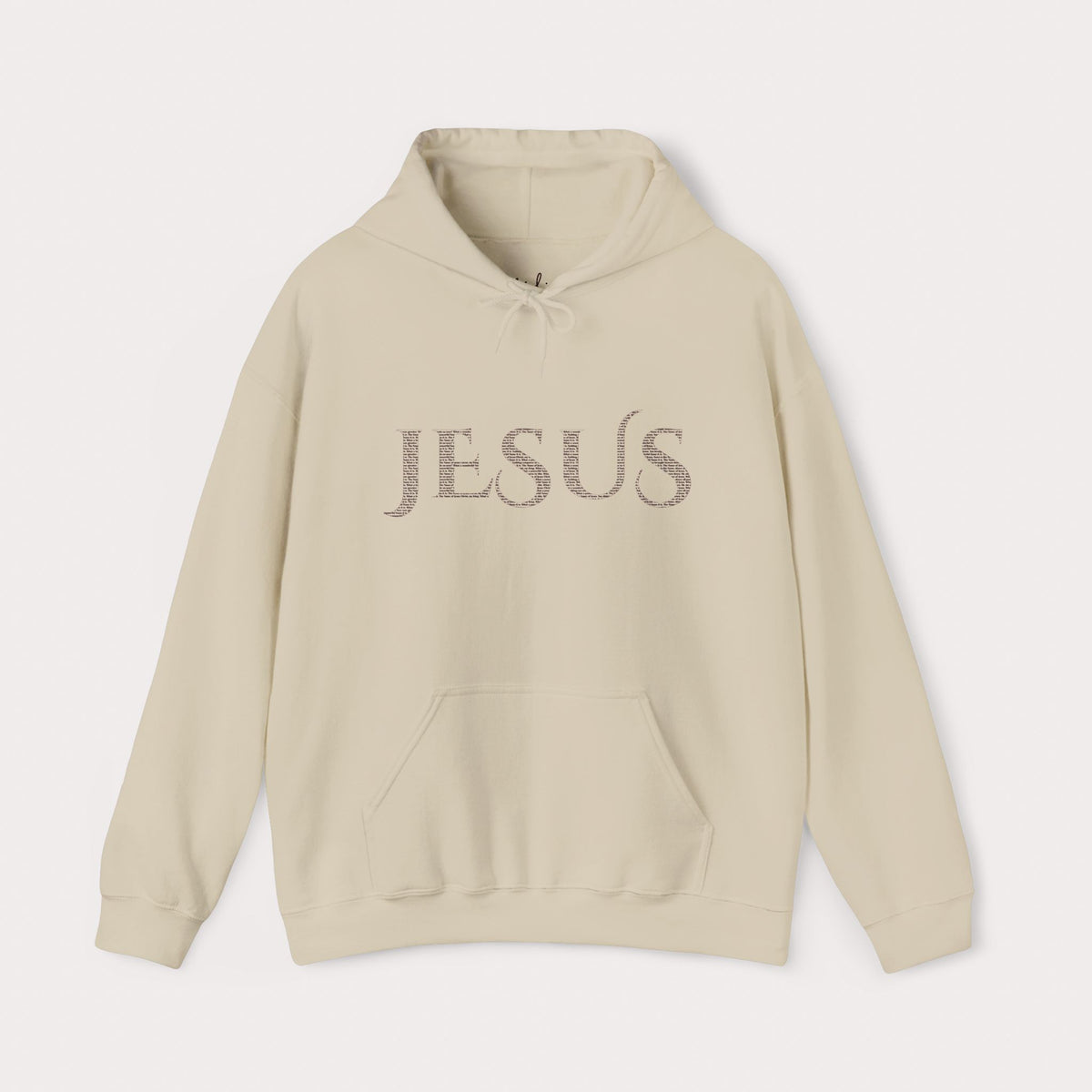 Jesus Hoodie — "What a Beautiful Name" Lyrics Typography