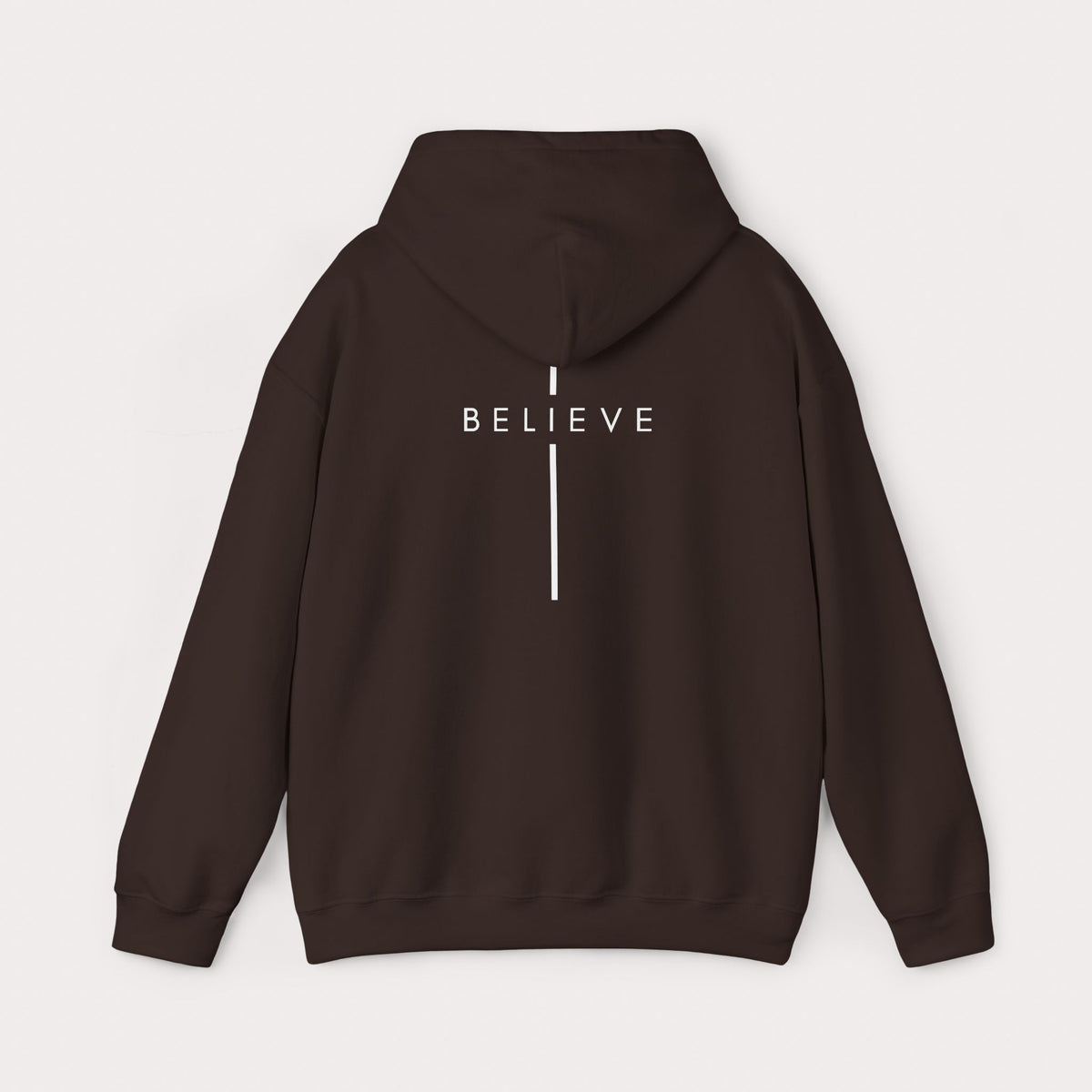 Believe Cross Hoodie — Minimal Christian Faith Sweatshirt