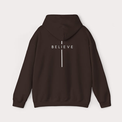 Believe Cross Hoodie — Minimal Christian Faith Sweatshirt