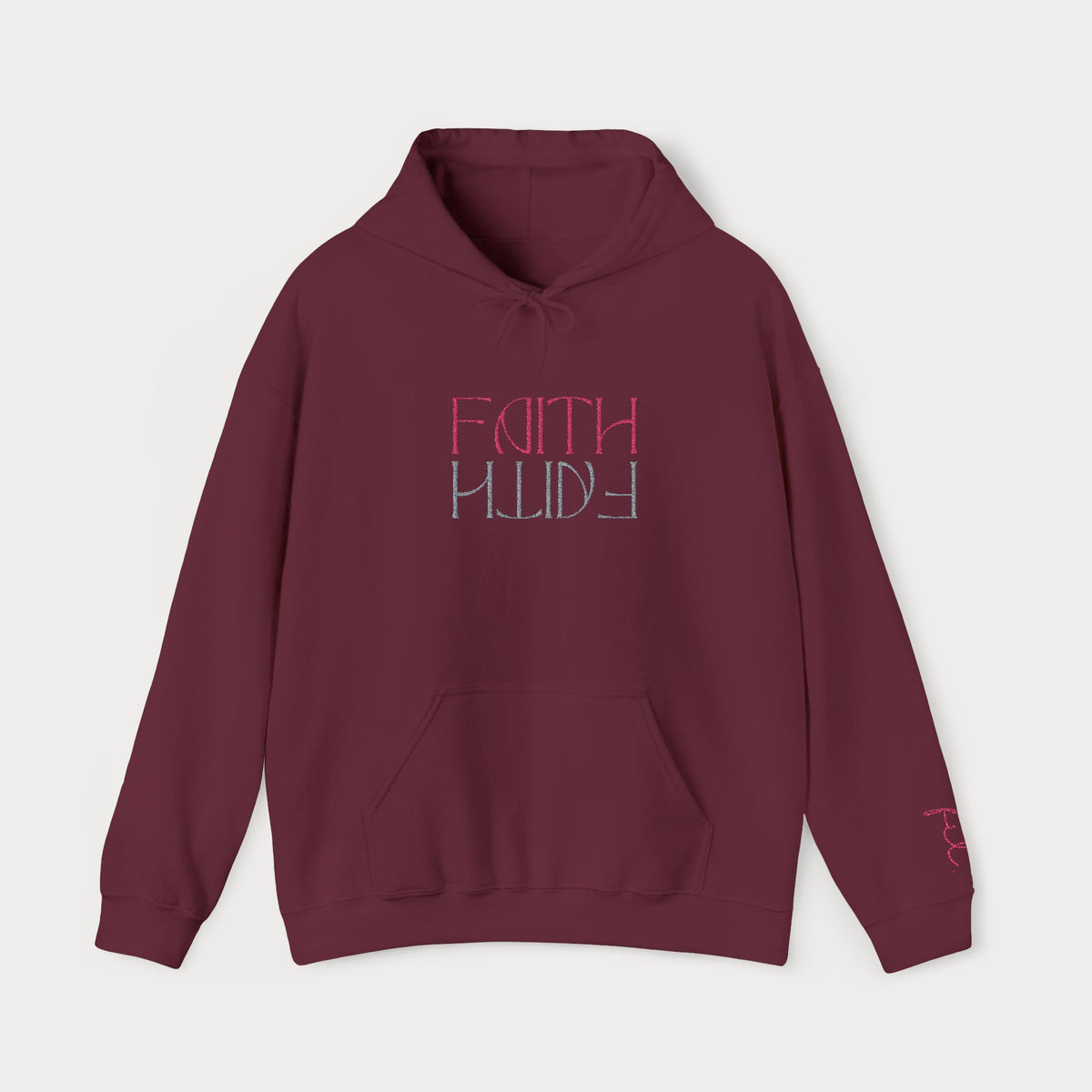 Faith Embroidered Christian Hoodie | Premium Sparkle Script Unisex Pullover